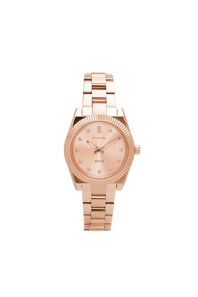 Brosway Deco Women's Stainless Steel Rose Gold Plated Italian Watch