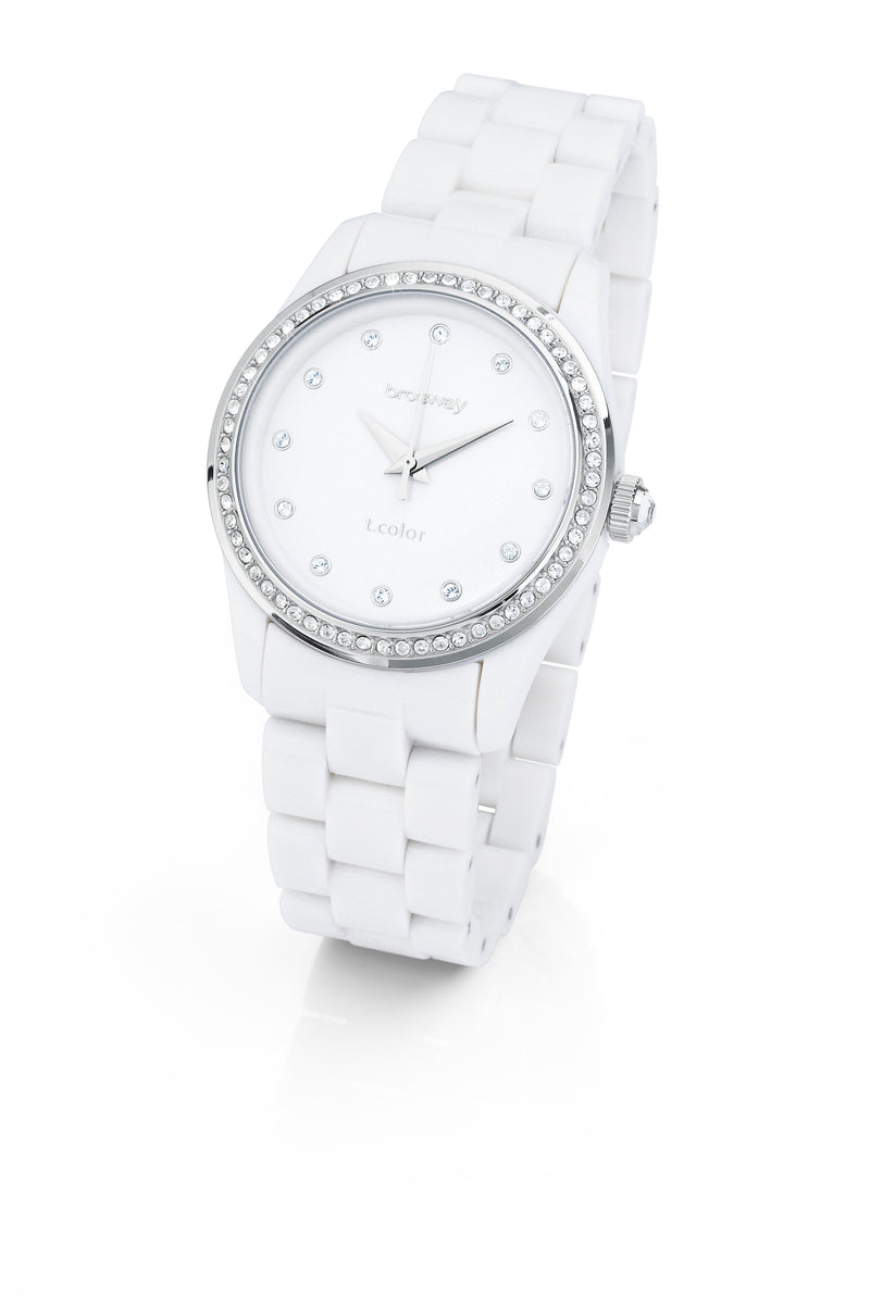 Brosway T_Color Women's Stainless Steel White Finish Italian Watch