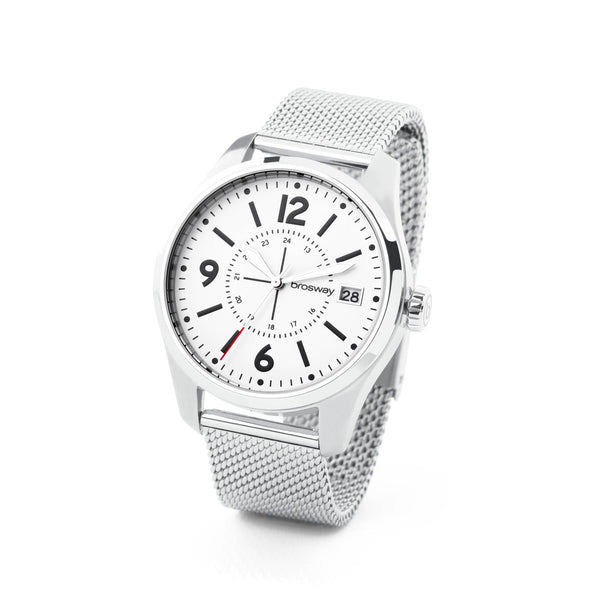 Brosway W2 Men's Stainless Steel White Finish Italian Watch