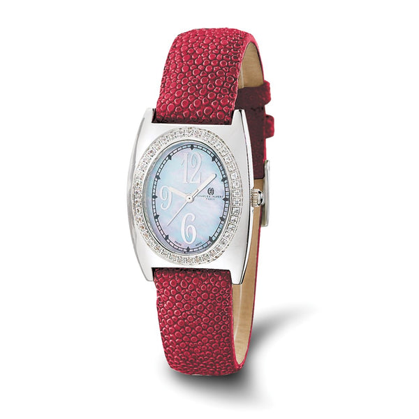 Ladies Charles Hubert Red Stingray 0.75ct. Diamond 29x32mm Watch