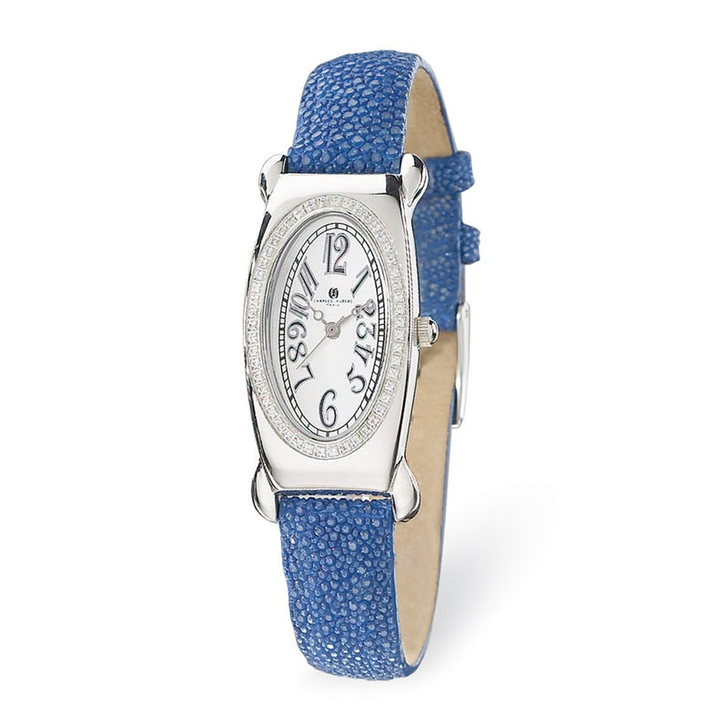 Ladies Charles Hubert Blue Stingray 0.68ct. Diamond 21x38mm Watch