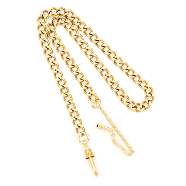 Charles Hubert Brass with Gold-finish 14.5in Pocket Watch Chain