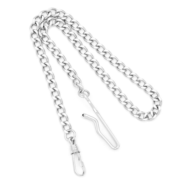 Charles Hubert Chrome-finish Brass 14.5in Pocket Watch Chain