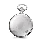 Charles Hubert Stainless Steel Black Dial Pocket Watch