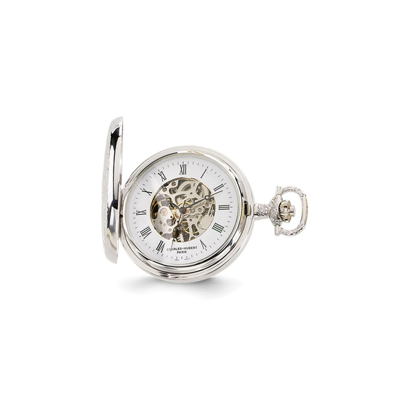 Charles Hubert Chrome-finish White Dial Pocket Watch