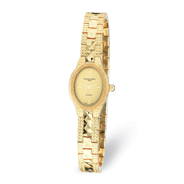 Ladies Charles Hubert Gold-finish Brass Gold Dial 18x22mm Watch