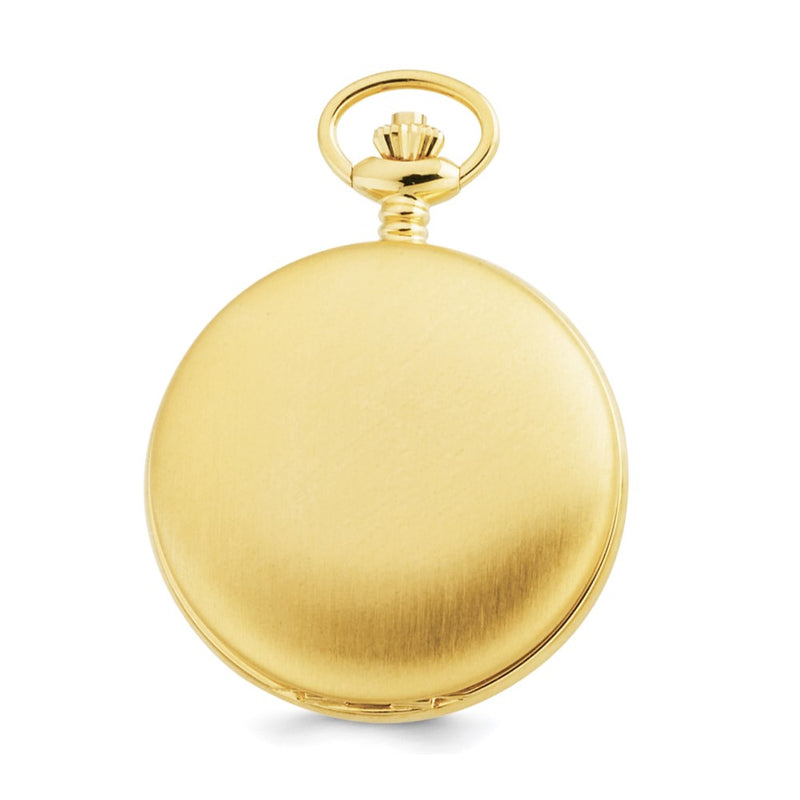 Charles Hubert IP-pltd Stainless Double Cover Satin Pocket Watch