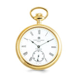 Charles Hubert IP-plated Stainless Open Face Pocket Watch