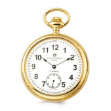 Charles Hubert IP-plated Stainless Open Face Pocket Watch