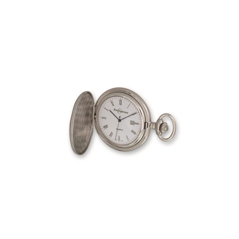 Swingtime Chrome-finish Brass Quartz Pocket Watch