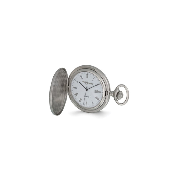 Swingtime Chrome-finish Brass Quartz Pocket Watch