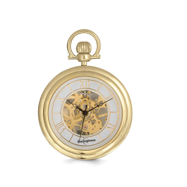 Swingtime Gold-finish Brass Stand Pocket Watch