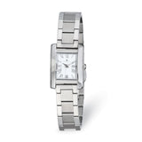 Ladies Charles Hubert Stnless Steel White Dial 20mm Rectangular Watch