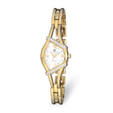 Ladies Charles Hubert Gold-finish Crystal Bezel 20mm Watch