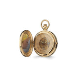 Charles Hubert Gold Finish Brass 2-Photo Insert Pocket Watch