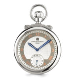 Charles Hubert Polished Finish Off-white Dial Open Face Pocket Watch