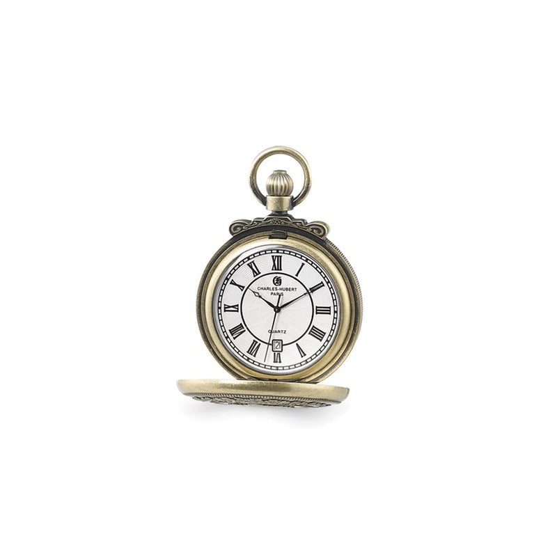 Charles Hubert Antique Gold Finish Shield Pocket Watch