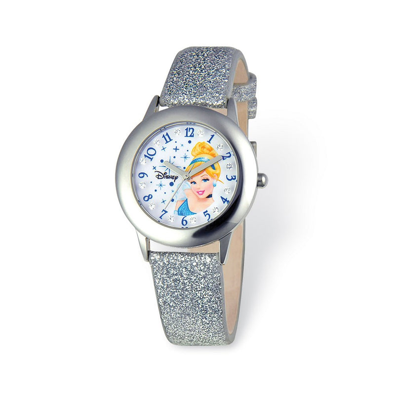 Disney Princess Cinderella Glitz Silver Band Tween Watch