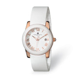 Charles Hubert Rose IP-pltd Stnlss Stl/Ceramic White Dial Watch