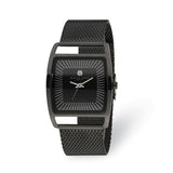 Charles Hubert Black IP-plated Stnlss Stl Milanese Band Watch