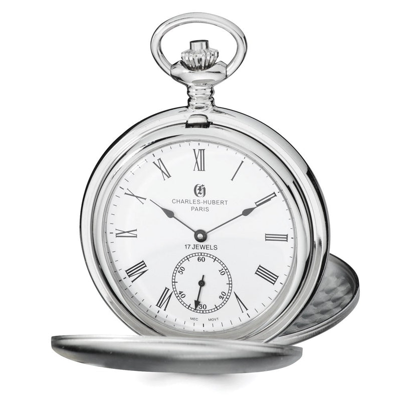 Charles Hubert Stnlss Stl White Dial Pocket Watch