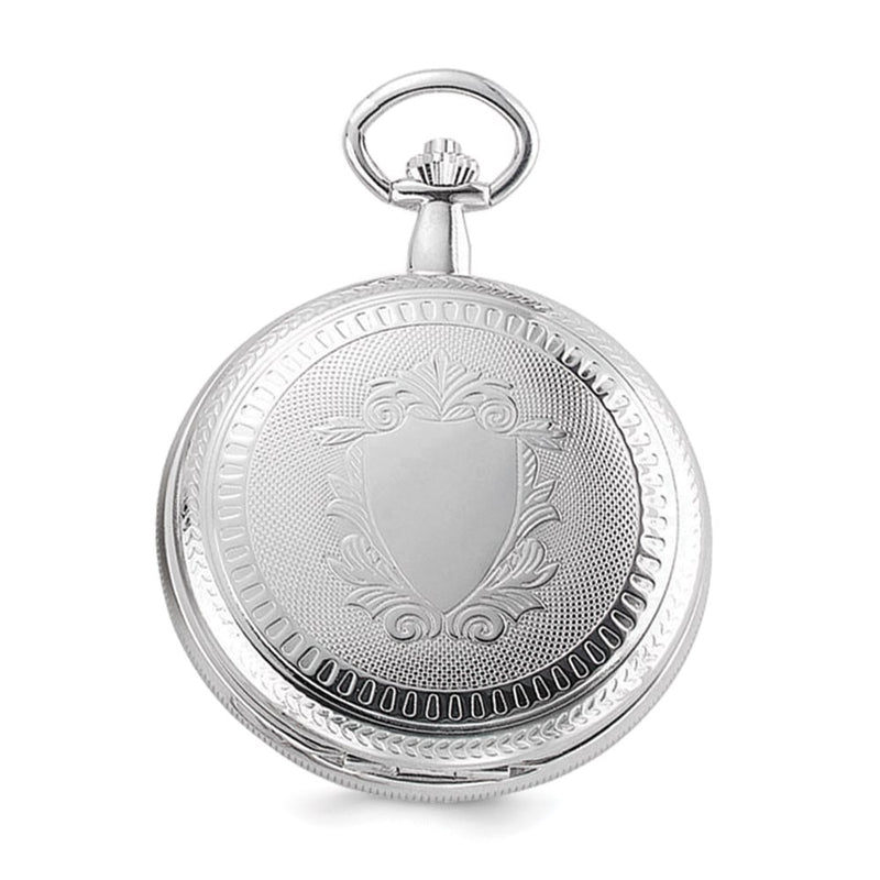 Charles Hubert Chrome-Finish Skeleton Dial Pocket Watch