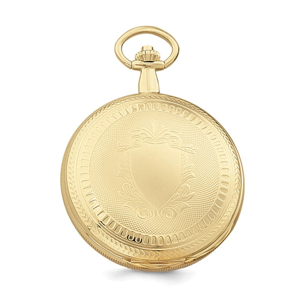 Charles Hubert Gold Finish Skeleton Dial Pocket Watch