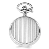 Charles Hubert Chrome-finish Stripe Design Pendant Watch