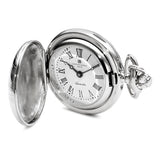 Charles Hubert Chrome-finish Stripe Design Pendant Watch