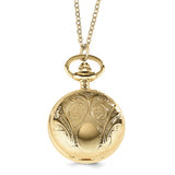 Charles Hubert Gold-finish Scroll Design Pendant Watch