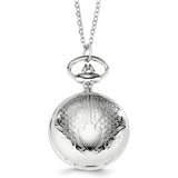 Charles Hubert Chrome-finish Floral Design Pendant Watch