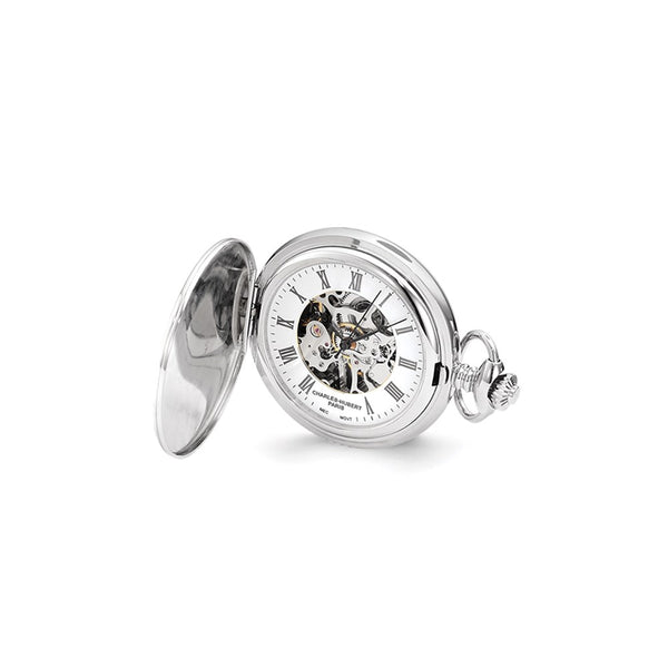 Charles Hubert Chrome-finish Shield Design Pocket Watch