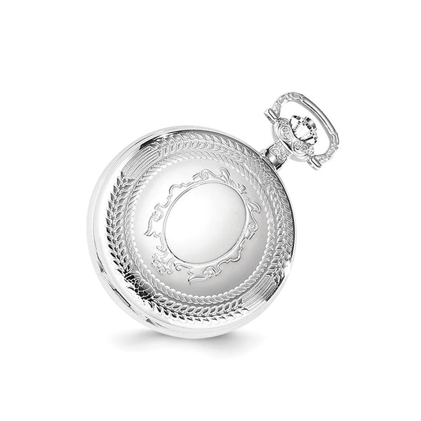 Charles Hubert Chrome-finish Oval Design Pocket Watch
