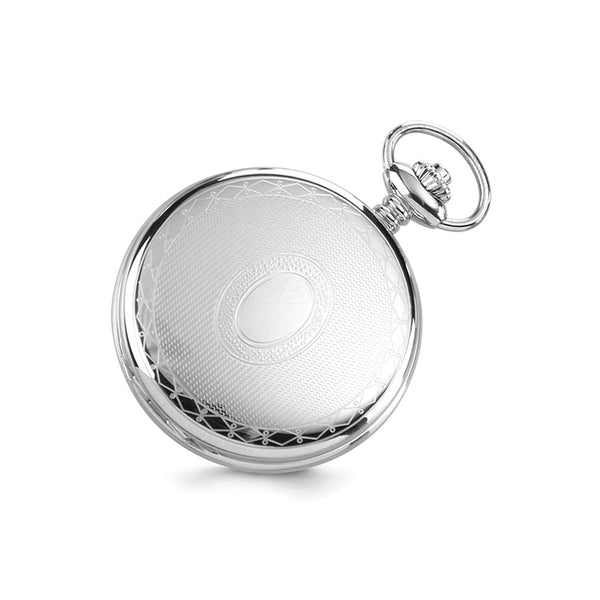 Charles Hubert Stainless Steel Oval Design Pocket Watch