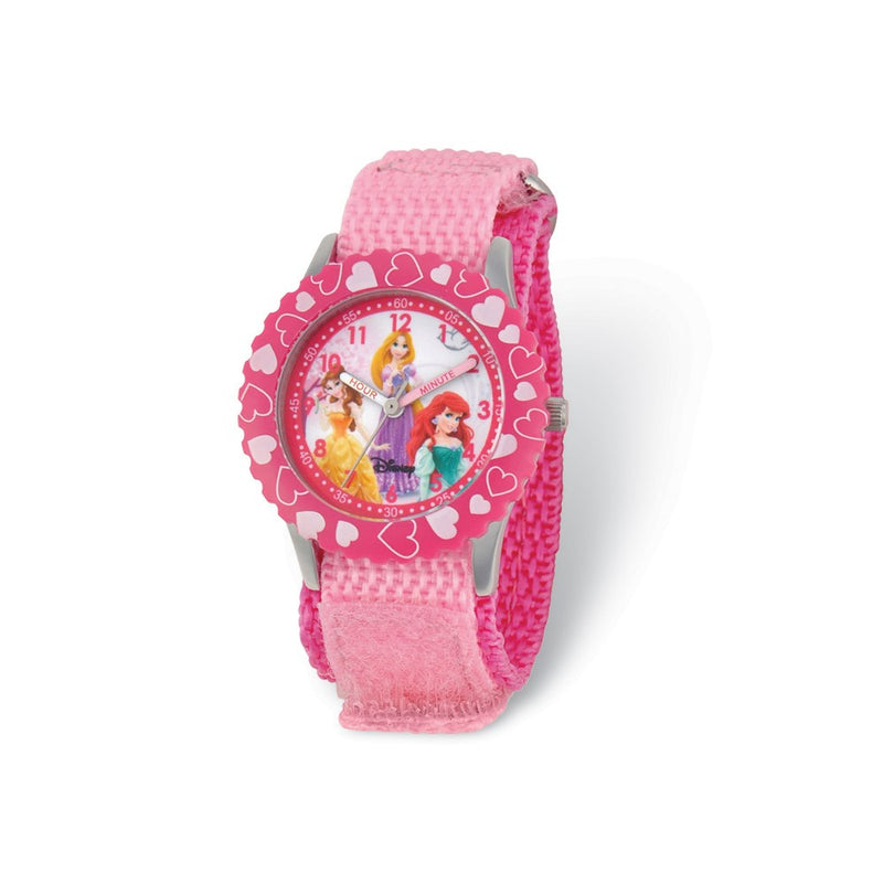 Disney Princess Pink Velcro Time Teacher Watch