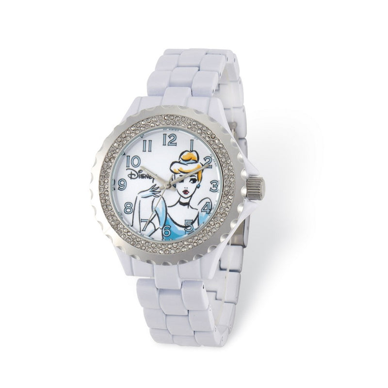 Disney Adult Size White w/Crystal Bezel Cinderella Watch