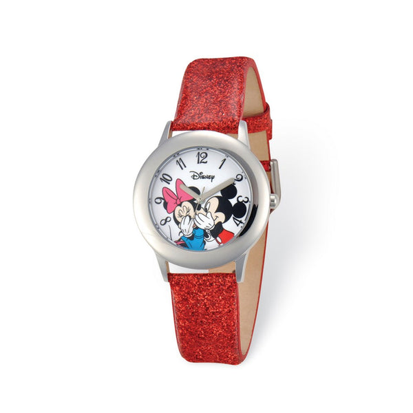 Disney Minnie & Mickey Red Leather Tween Watch