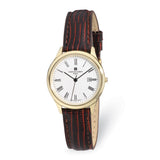 Ladies Charles Hubert IP-plated Stainless Leather Band 33mm Watch