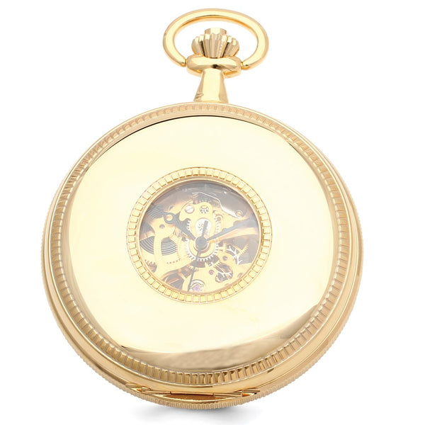 Charles Hubert Gold Finish White Dial Pocket Watch