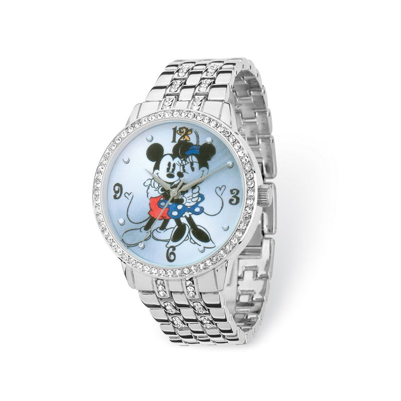 Ladies Disney Mickey & Minnie Silver-tone Bracelet Watch