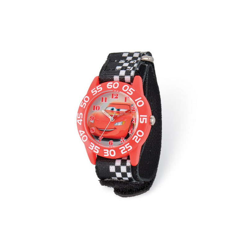 Disney Lightning McQueen Acrylic Case Velcro Time Teacher Watch