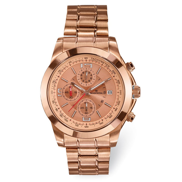 Mens Mountroyal IP Rose-plated Chronograph Watch