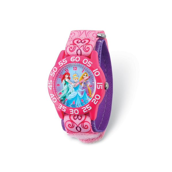 Disney Princesses Acrylic Pink Nylon Time Teacher Watch