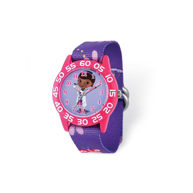 Disney Doc McStuffins Acrylic Purple Floral Time Teacher Watch