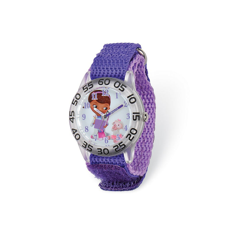 Disney Doc McStuffins Acrylic Purple Nylon Time Teacher Watch