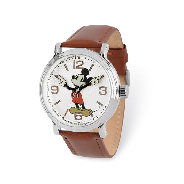 Disney Adult Size Brown Leather Mickey Mouse Watch