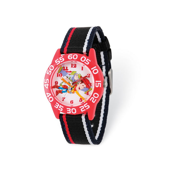 Disney Toy Story Buzz/Woody Acrylic Red Time Teacher Watch