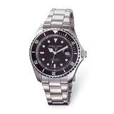 Mens Charles Hubert Stainless Steel Black Dial with Date Watch