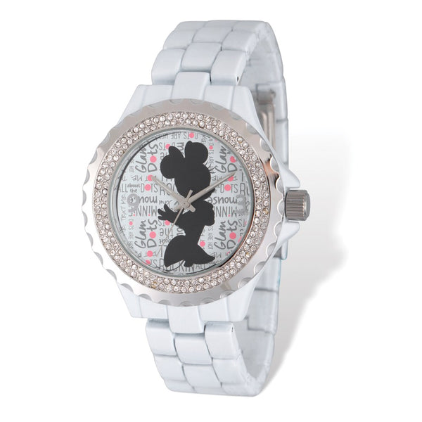 Disney Adult Size Minnie Mouse White Band Watch