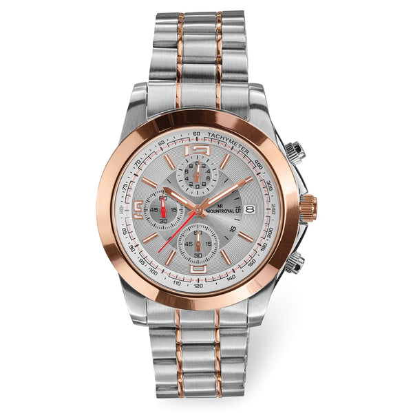 Mens Mountroyal Rose 2-Tone Stainless Steel Chronograph Watch